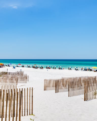 Beach access path through dunes to the Gulf